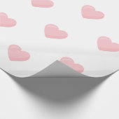 Roze harten cadeaupapier (Hoek)