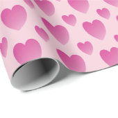 Roze harten cadeaupapier (Rol Hoek)