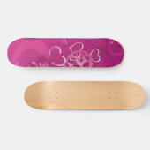 Roze harten collage skateboard (Horizontaal)