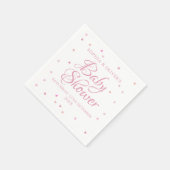 Roze harten couple baby shower servet (Hoek)