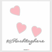 Roze harten drijvende naam Script Decaal auto Sticker (Vel)