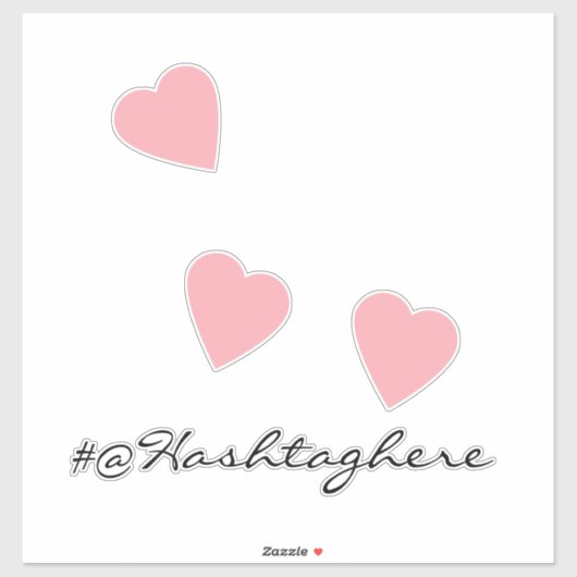 Roze harten drijvende naam Script Decaal auto Sticker (Vel)