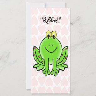 Roze harten en kikkers Valentijnse Kaarten