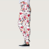 Roze harten en Rozen Leggings (Links)