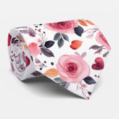 Roze harten en Rozen Stropdas (Opgerold)