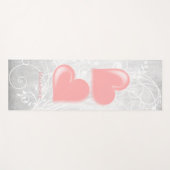 Roze harten gepersonaliseerd Yoga Mat (Voorkant (horizontaal))