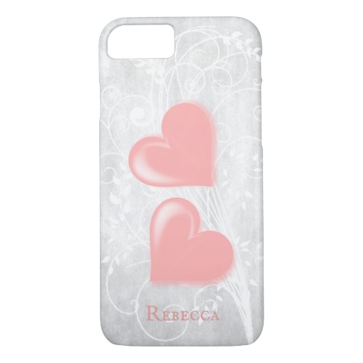 Roze harten Gepersonaliseerde Hoesje-Mate iPhone C Case-Mate iPhone Case (Achterkant)