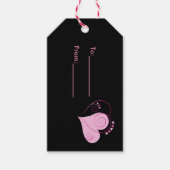 Roze harten Gift Label Cadeaulabel (Voorkant)