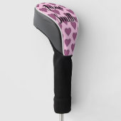 Roze harten golfheadcover (Schuin)