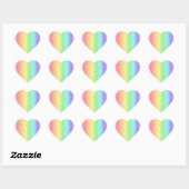 Roze Harten Gradiënt Pastel Regenboog Hart Sticker (Vel)