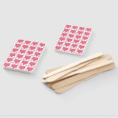Roze harten handwaaier (Niet-gemonteerd)