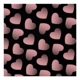 Roze harten houden van kunst poster perfect poster