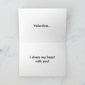 Roze harten in Red Abstract Design Kaart (Binnen)