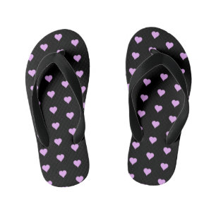 Roze harten kinder teenslippers