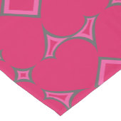 Roze harten korte tafelloper (Hoek)