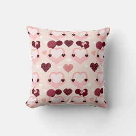 Roze harten kussen