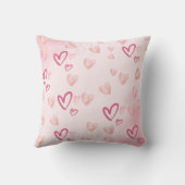 Roze harten kussen (Achterkant)