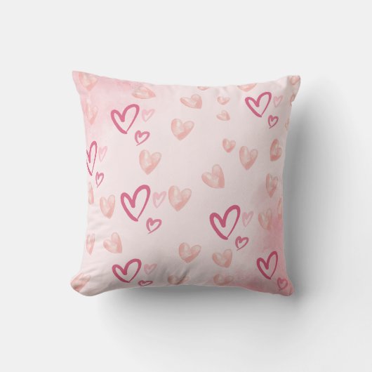 Roze harten kussen (Voorkant)