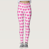 Roze harten Leggings (Voorkant)