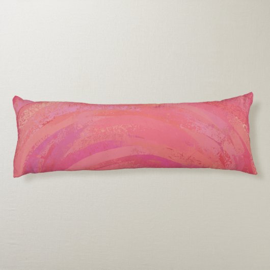 Roze harten lichaamskussen (Achterkant)