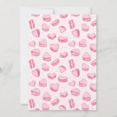 Roze harten liefde is in de lucht Vrijgezellenfees Kaart (Achterkant)