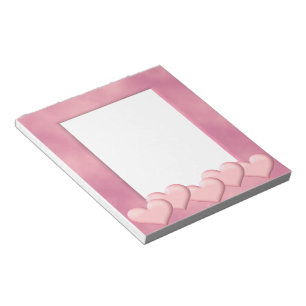 Roze harten Lijst Notitieblok