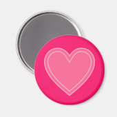 Roze harten magneet (Voorkant / Achterkant)