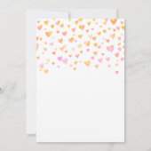 Roze harten Meisjes Baby shower Uitnodiging (Achterkant)