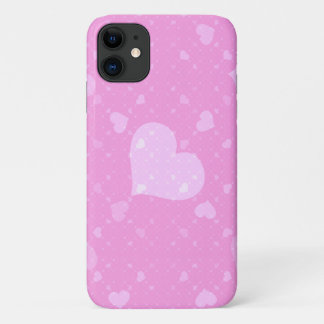 Roze harten met liefde iPhone 11 hoesje