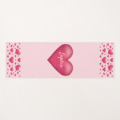 Roze harten met  tekst yogamat (Voorkant (horizontaal))