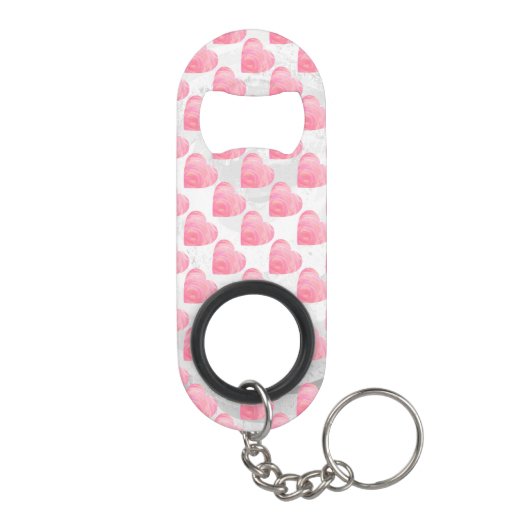Roze harten mini flessenopener (Achterkant)