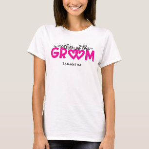 Roze Harten Moeder van de Bruidegom T-shirt