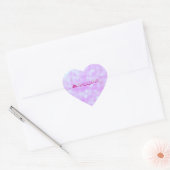 Roze Harten  Naam Sticker (Envelop)