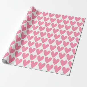 Roze harten patroon cadeaupapier
