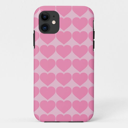 Roze harten patroon Case-Mate iPhone case (Achterkant)