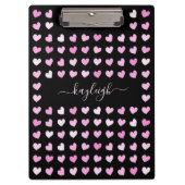 Roze harten patroon klembord (Voorkant)