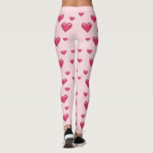 Roze harten patroon leggings (Achterkant)