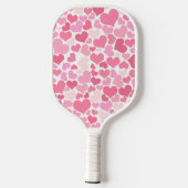Roze harten Patroon Pickleball Paddle (Achterkant)