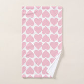 Roze harten patroon, romantisch, liefde bad handdoek (Handdoek)
