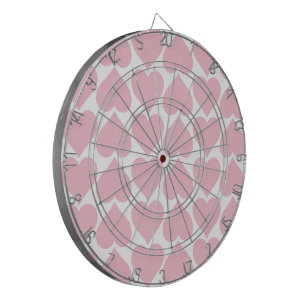 Roze harten patroon, romantisch, liefde dartbord