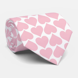 Roze harten patroon, romantisch, liefde stropdas