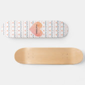 Roze harten patroon skateboard (Horizontaal)