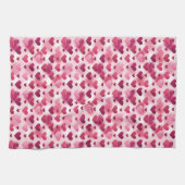Roze harten patroon theedoek (Horizontaal)