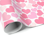 Roze harten Patroonverlooppapier Cadeaupapier (Rol Hoek)