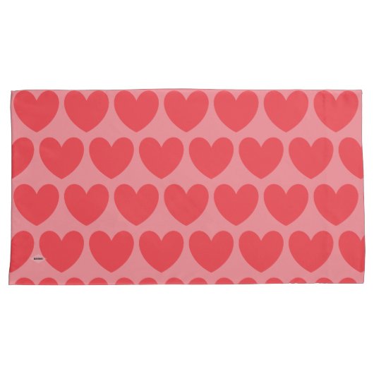 Roze harten Pillow HAMbyWG Kussensloop (Voorkant-Rechts)