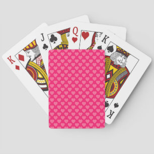 Roze harten pokerkaarten