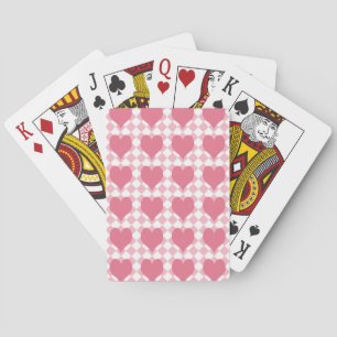 Roze harten pokerkaarten
