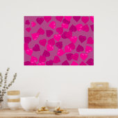 Roze harten poster (Keuken)