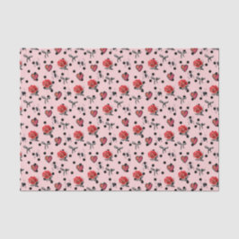 Roze Harten, Rozen en strik (Design 18 Pink Series Tissuepapier