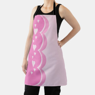 Roze harten schort